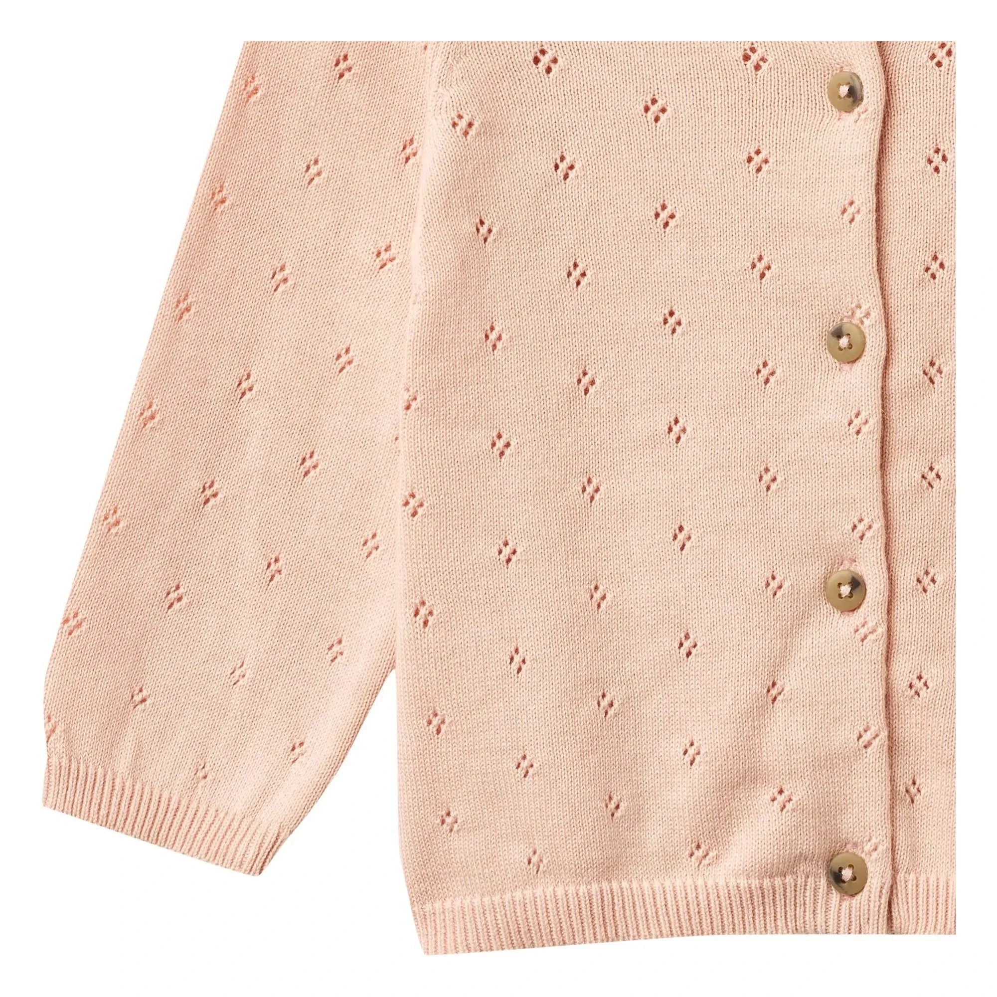 Wheat - Maia Bio-Baumwoll-Baby-Strickjacke | Hellpuder