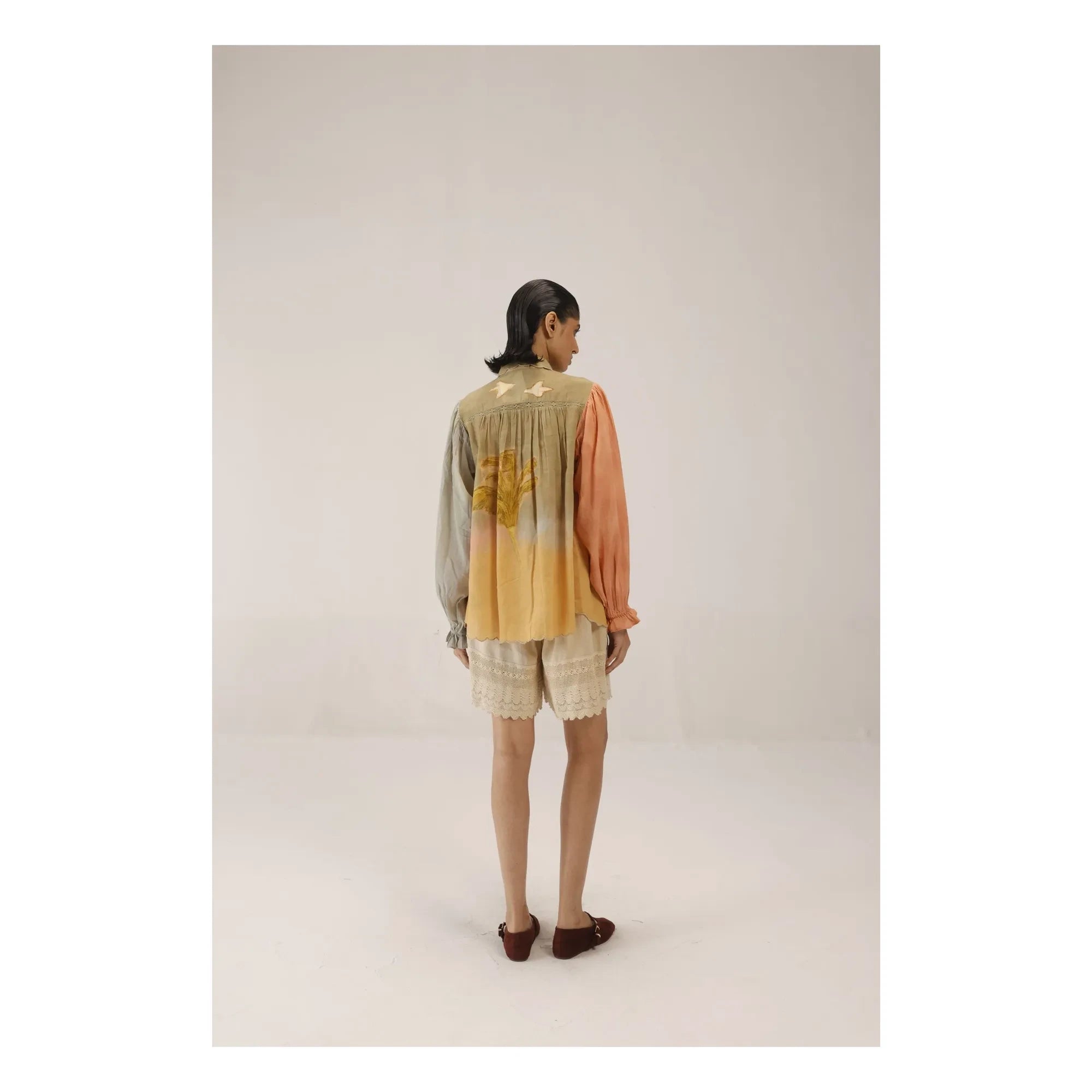 CORD - Judy Baumwoll-Seiden-Bluse | Khaki
