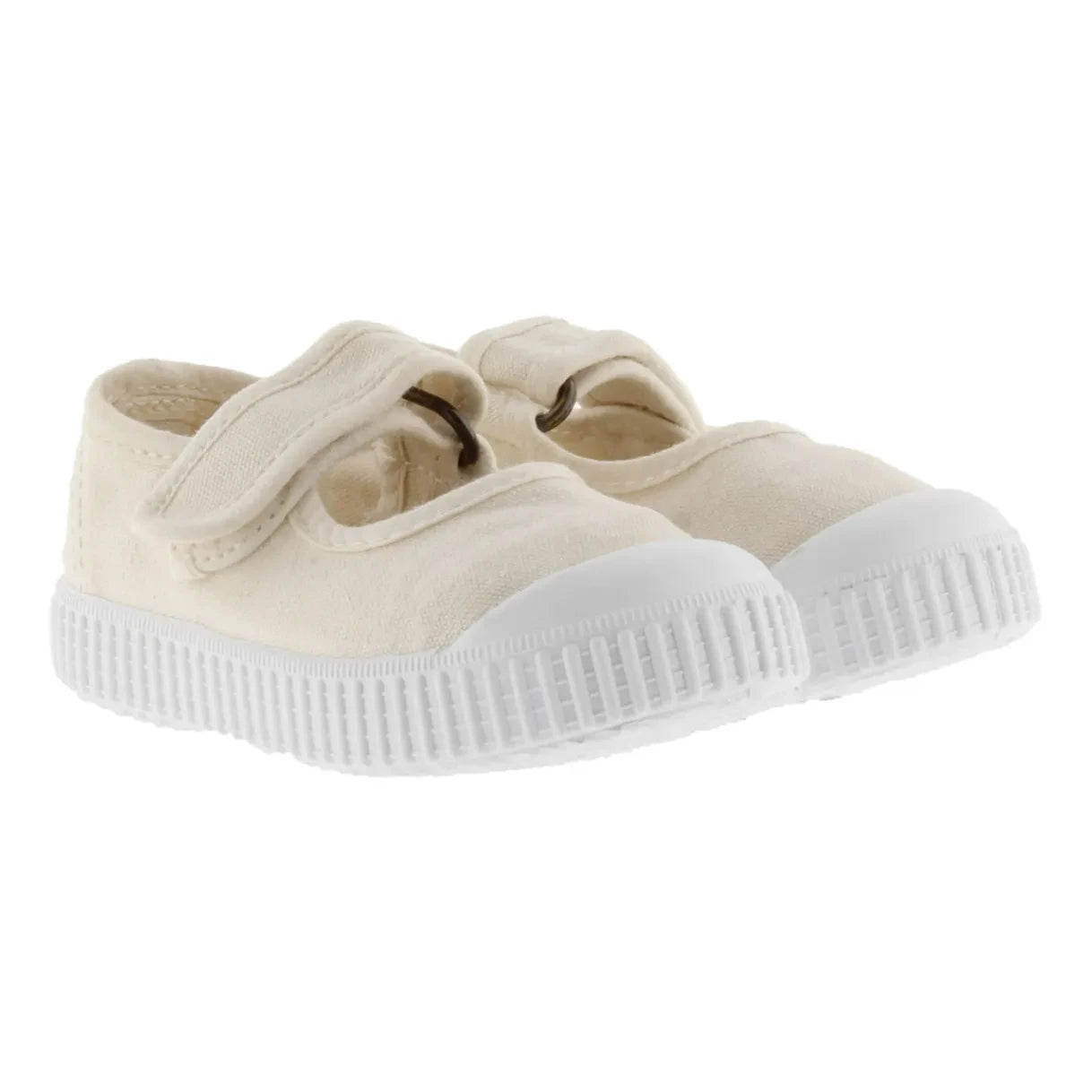 Victoria - Mercedes Tira Lona Velcro Sneaker | Creme