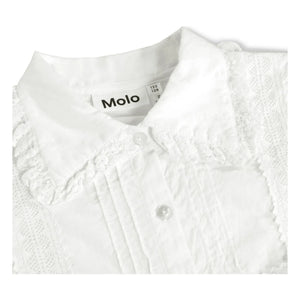 Molo - Reece Bio-Baumwolle Bluse mit Rüschen | Weiß