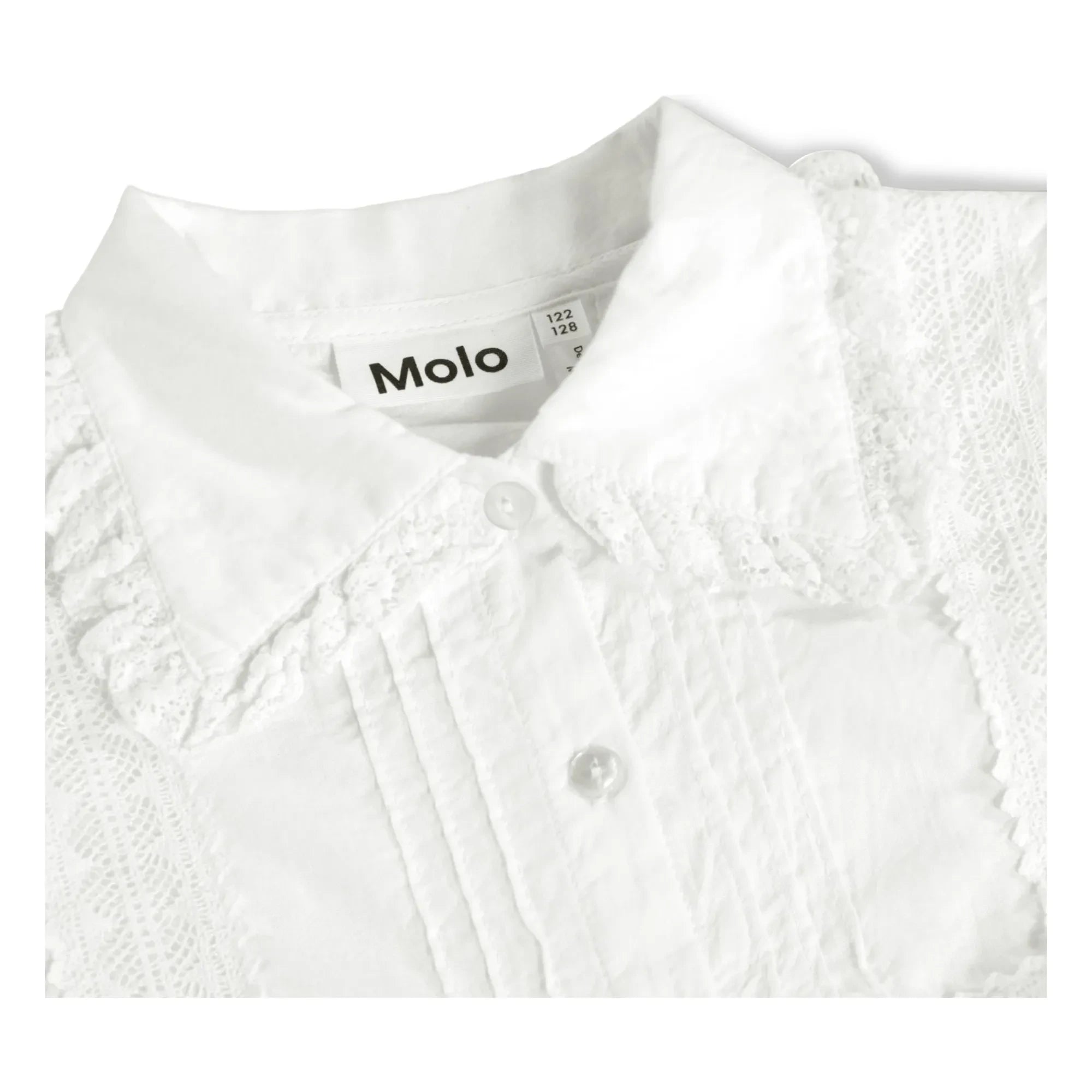 Molo - Reece Bio-Baumwolle Bluse mit Rüschen | Weiß