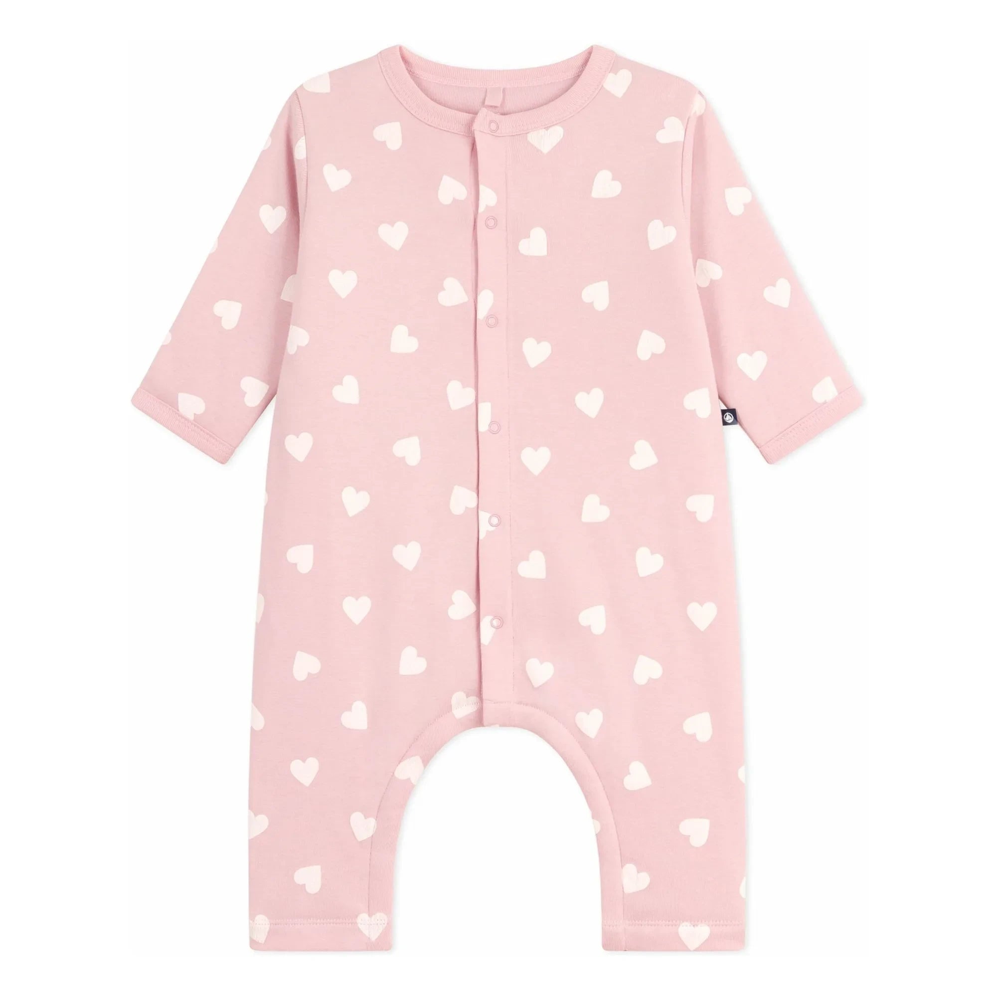 Petit Bateau - Baumwoll-gefütterter Herzen-Overall | Hellrosa