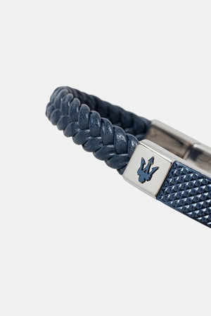 MASERATI erkek deri bileklik RECYCLED LEATHER