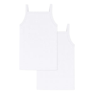 Petit Bateau – Batch 2 Unifarbene Unterhemden | Weiß