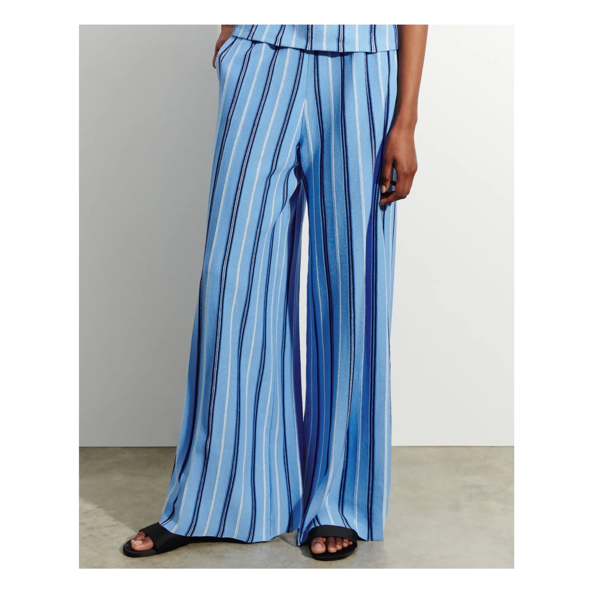 Bompard - Hose aus Leinen, Baumwolle und Seide mit Streifen | Blau