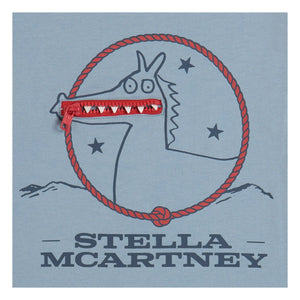 Stella McCartney Kids - Zip Tişört Organik pamuk | Mavi