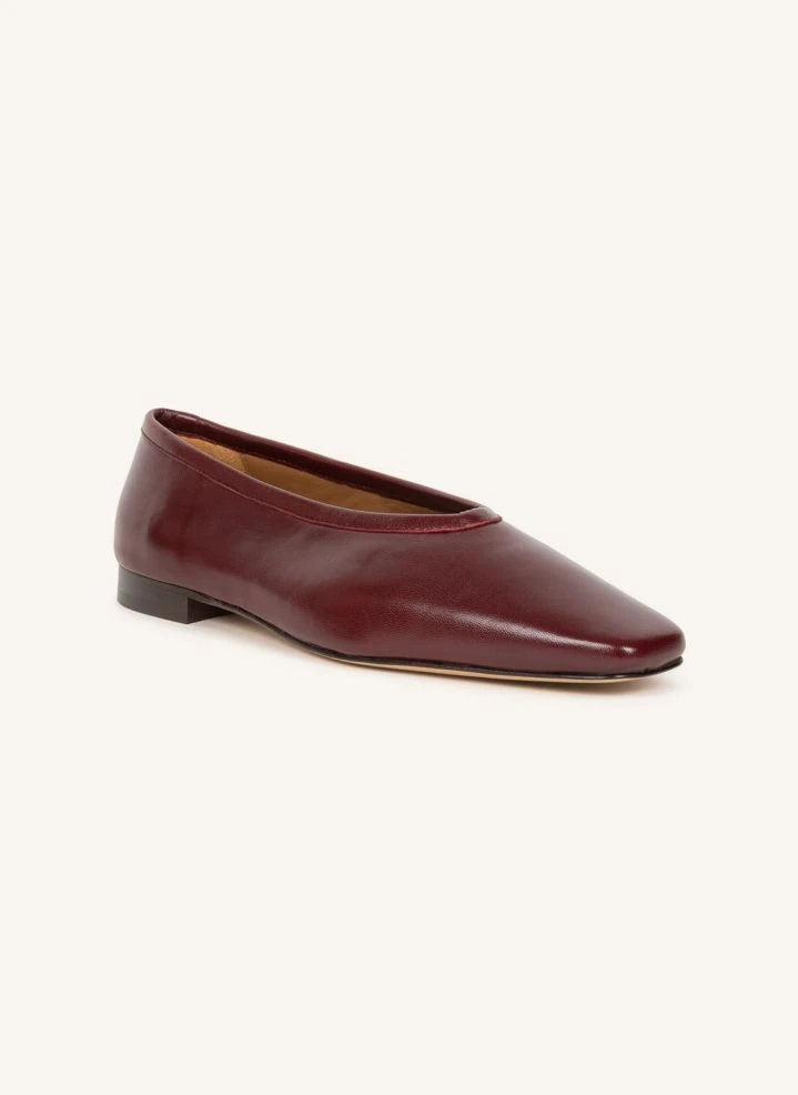 Bobbies - Edie Leder Ballerinas | Granat
