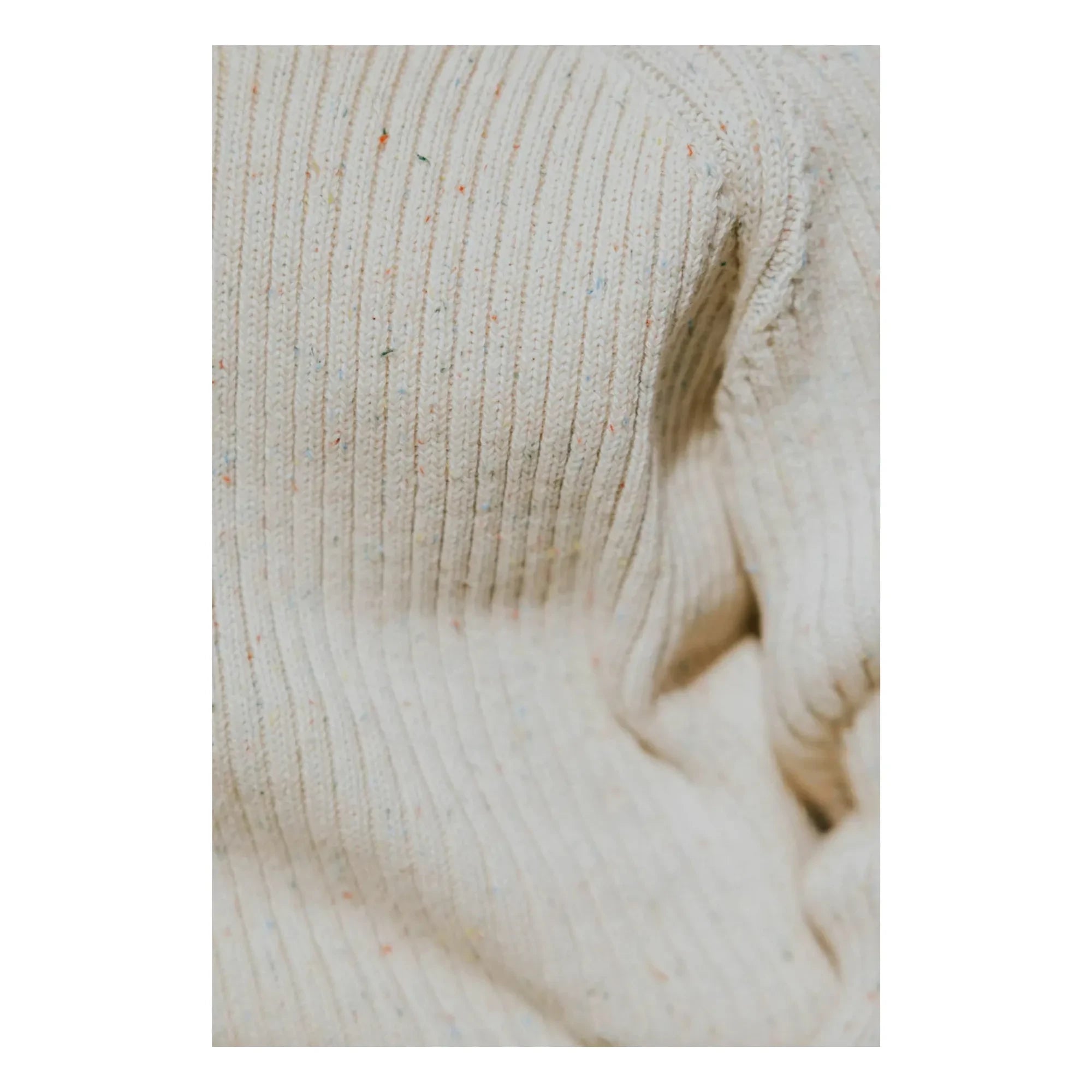 Yuki - Gerippter Pullover aus Bio-Baumwolle | Heather Weiß