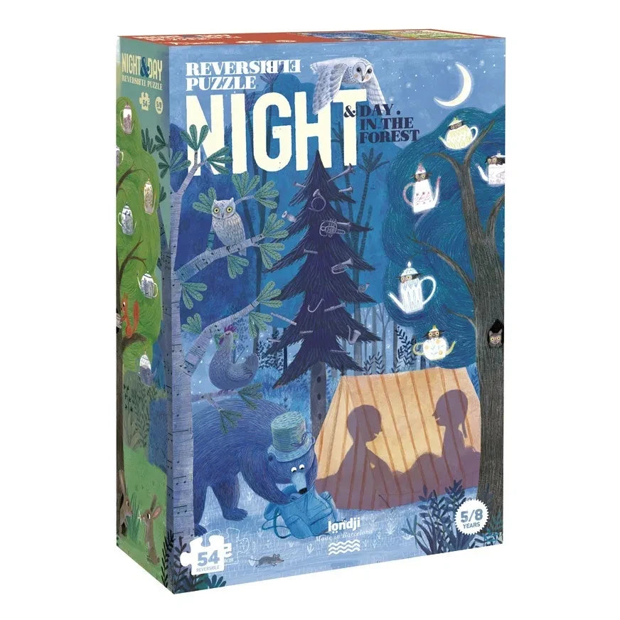 Londji - Tag und Nacht im Wald Doppelseitiges Puzzle