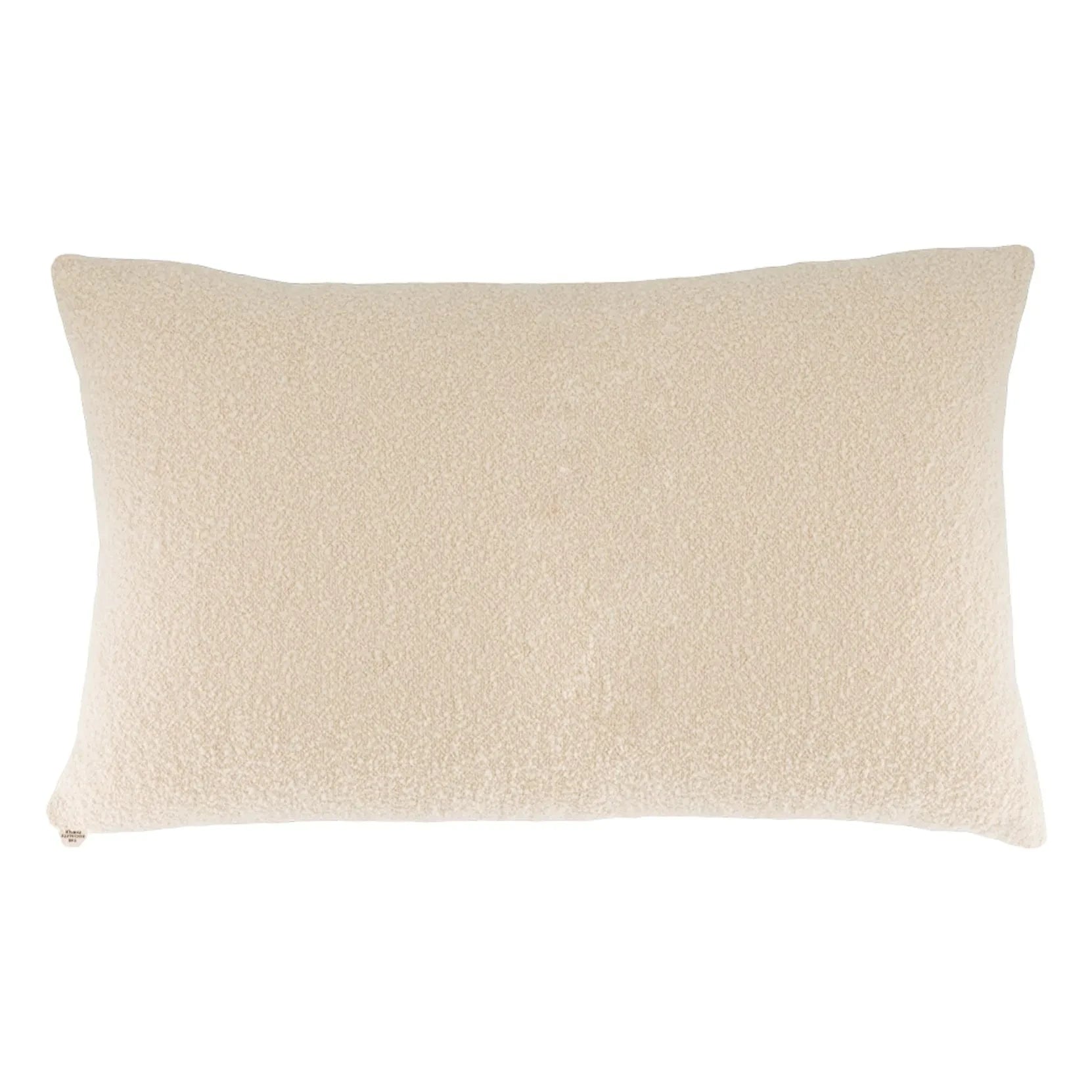 The Socialite Family - Carino Bouclette Wolle Rechteckkissen | Creme