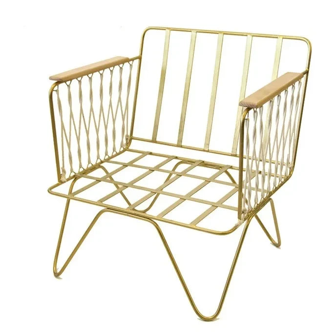 Honoré - Croisette Mattgold Epoxy- und Samtsessel | Ziegelrot