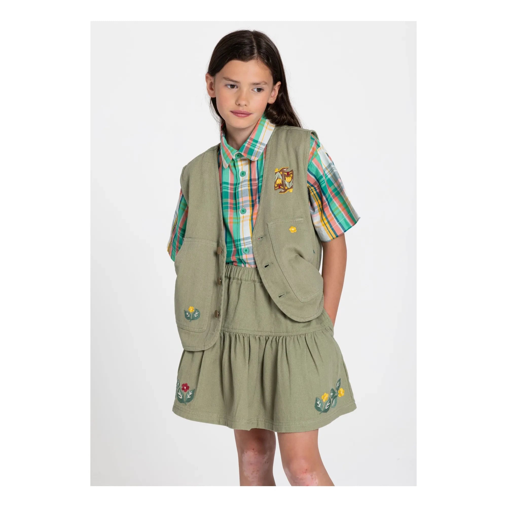 Hundred Pieces – Mara Ärmellose Jacke Stiefel | Mandelgrün