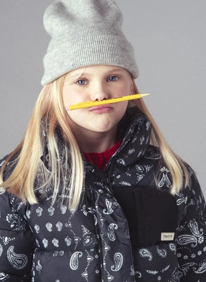 Töastie - Aus recyceltem Material hergestellter Helix Bandana Daunenjacke | Schwarz