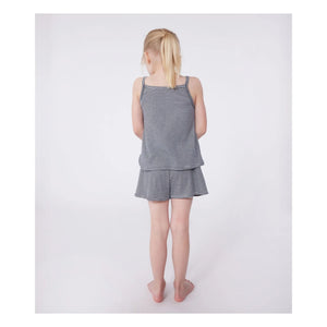 Petit Bateau – Schlafanzugshorts mit Brioche-Trägern aus Bio-Baumwolle | Marineblau