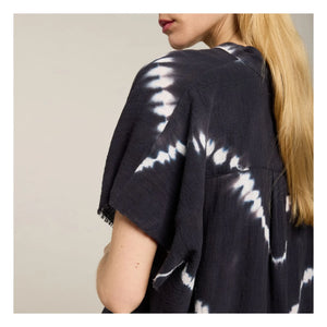 Maison Saint Julien - Corinthe Tie & Dye Hemd | Klassisches Marineblau
