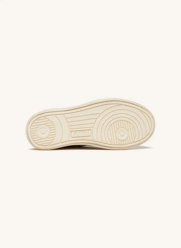 Autry - Kidstripes Niedriges Leder Sneaker | Weiß
