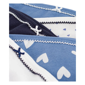 Petit Bateau - 5'li Organik Pamuk Kalp Külot Seti | Mavi