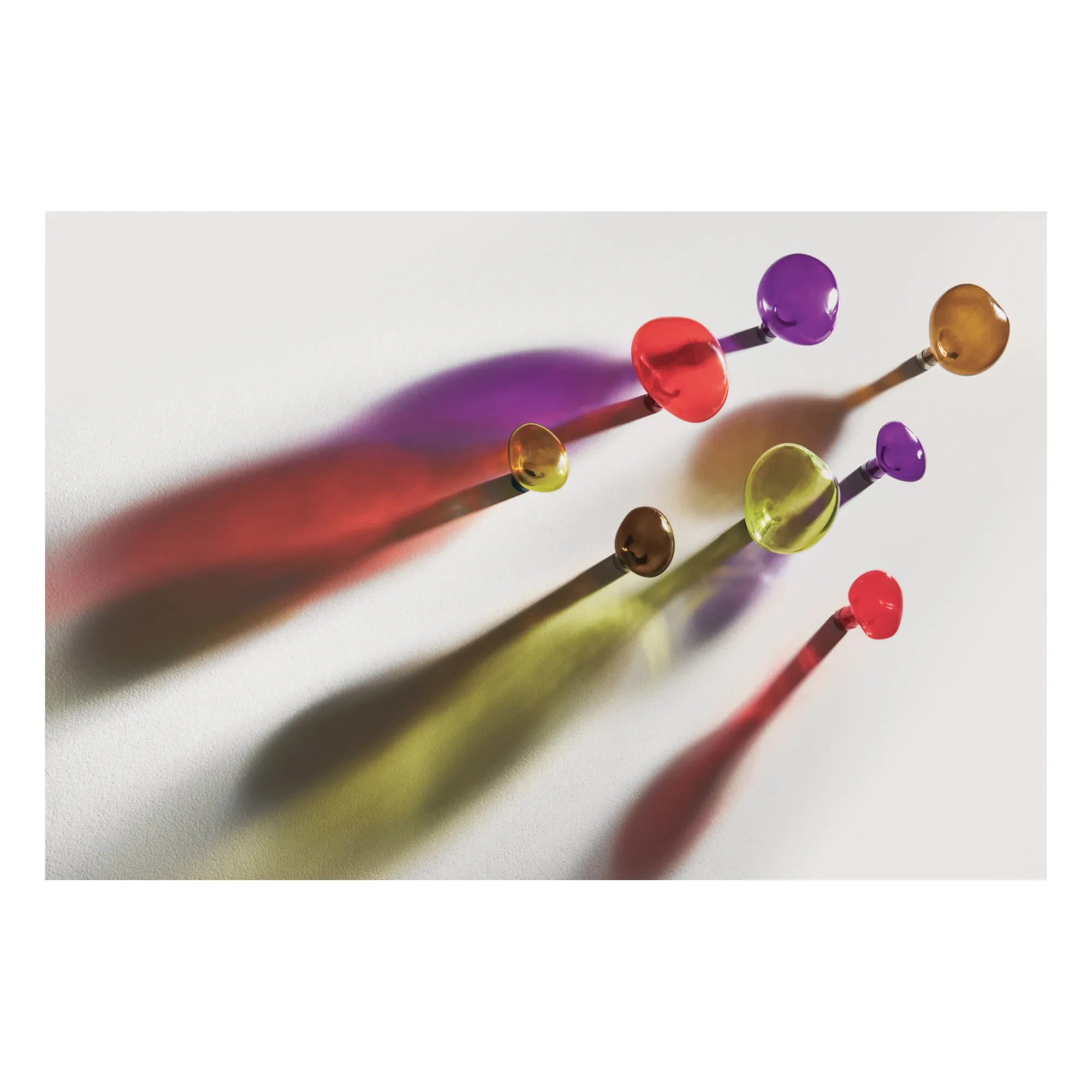 Petite friture - Glass coat hook Bubble grande | Zinnoberrot