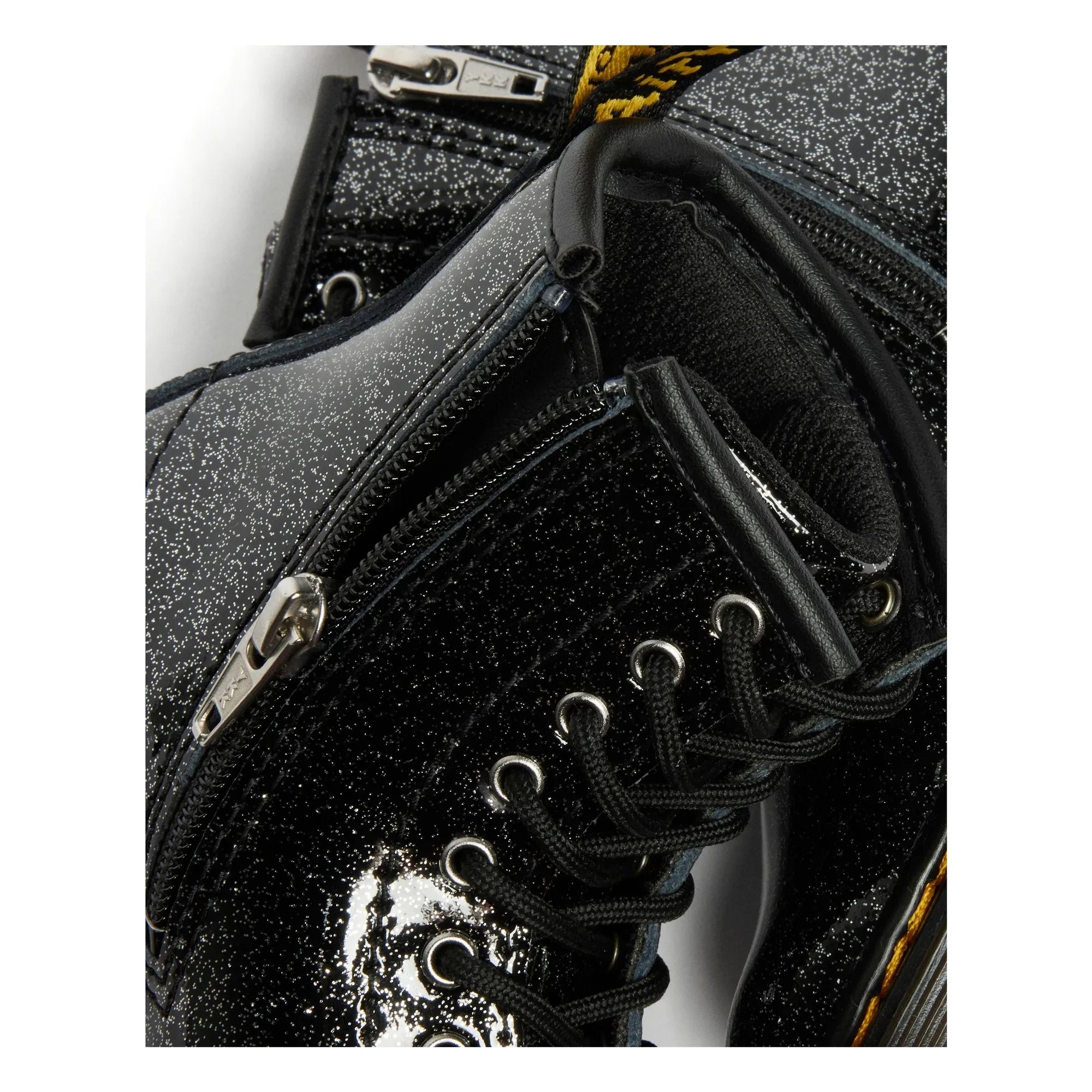 Dr Martens - 1460 J Glitzer Schnürstiefel | Glänzendes Schwarz