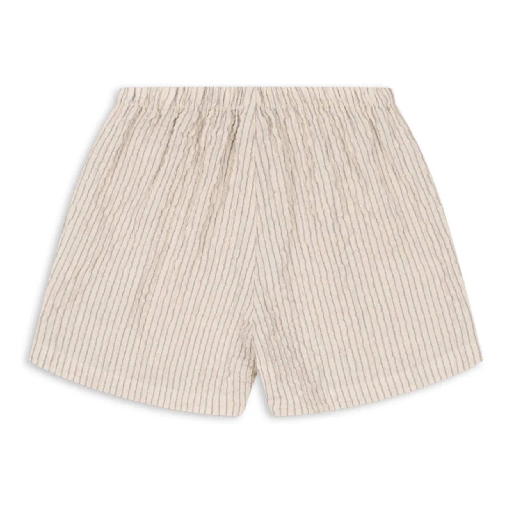 Konges Sløjd - Elliott Gestreifte Seersucker Bio-Baumwollshorts | Beige