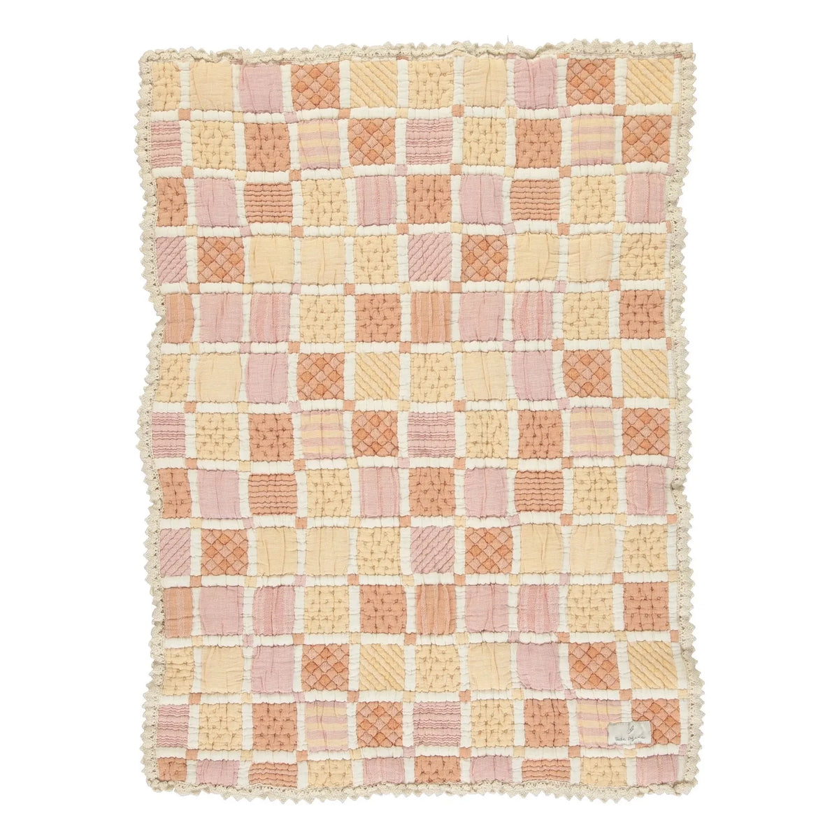 Bebe Organic - Mai Bio-Baumwoll-Patchwork-Decke | Gelb