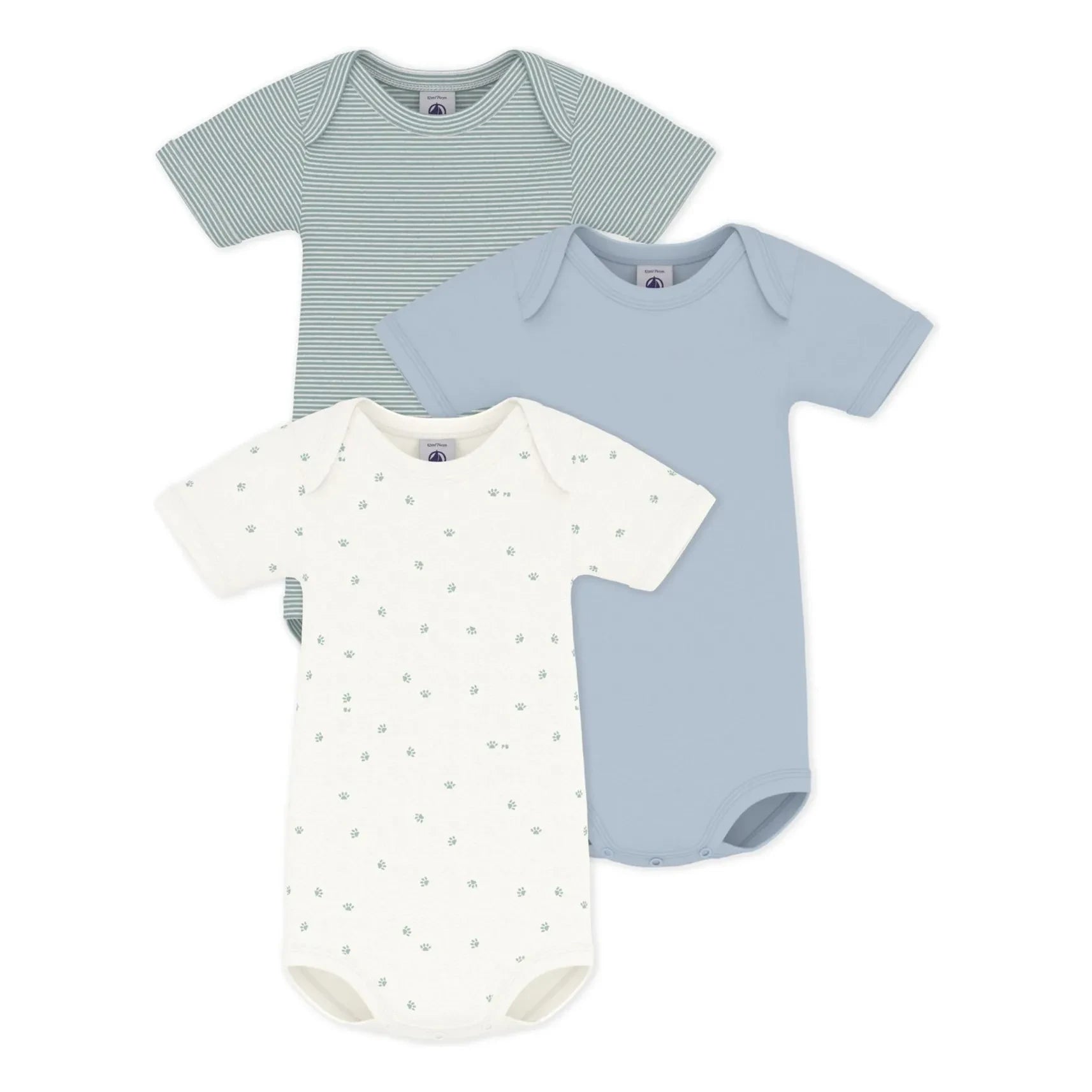 Petit Bateau - Blau | 3er-Pack Bodies Beine