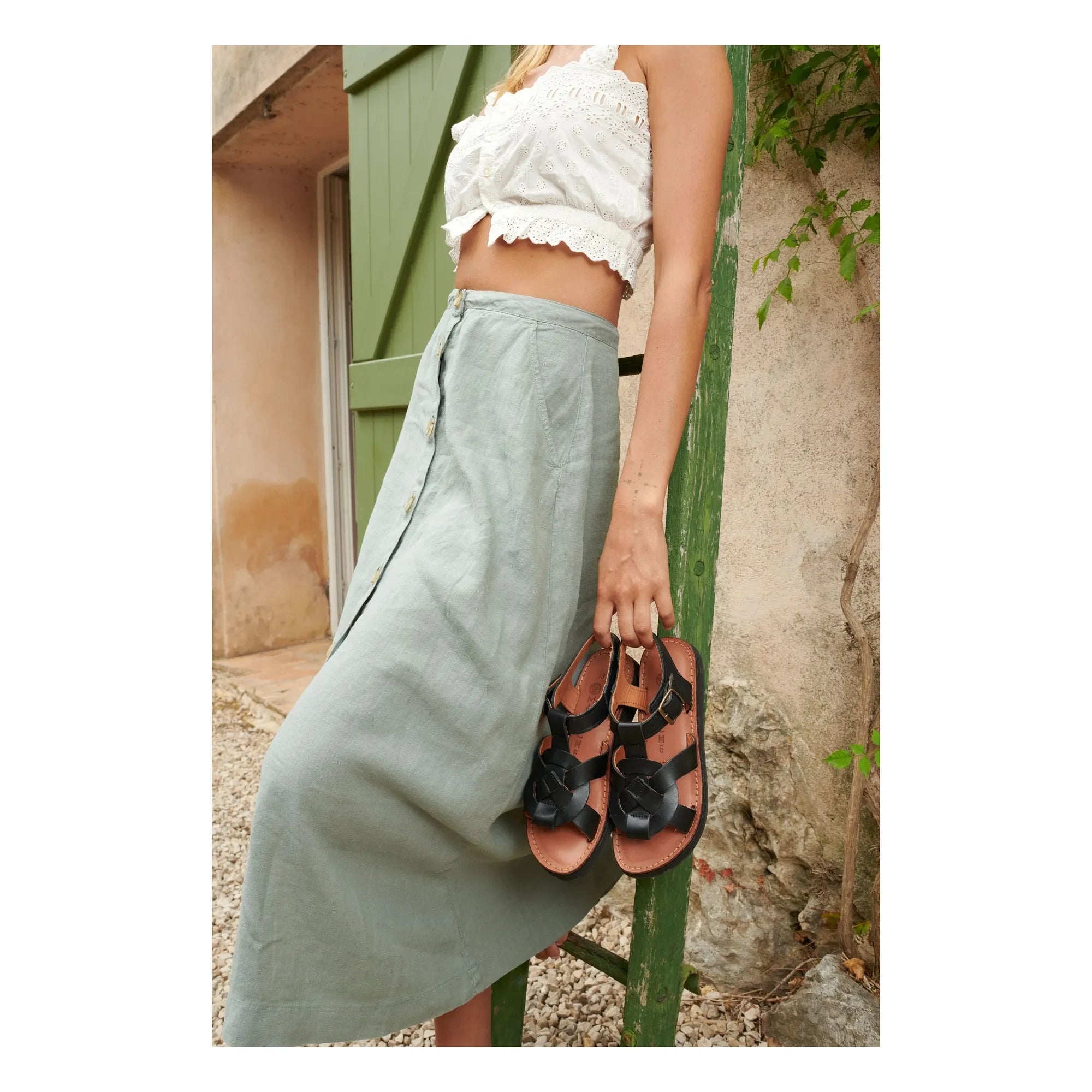 Mapache - Tulum Sandalen | Schwarz