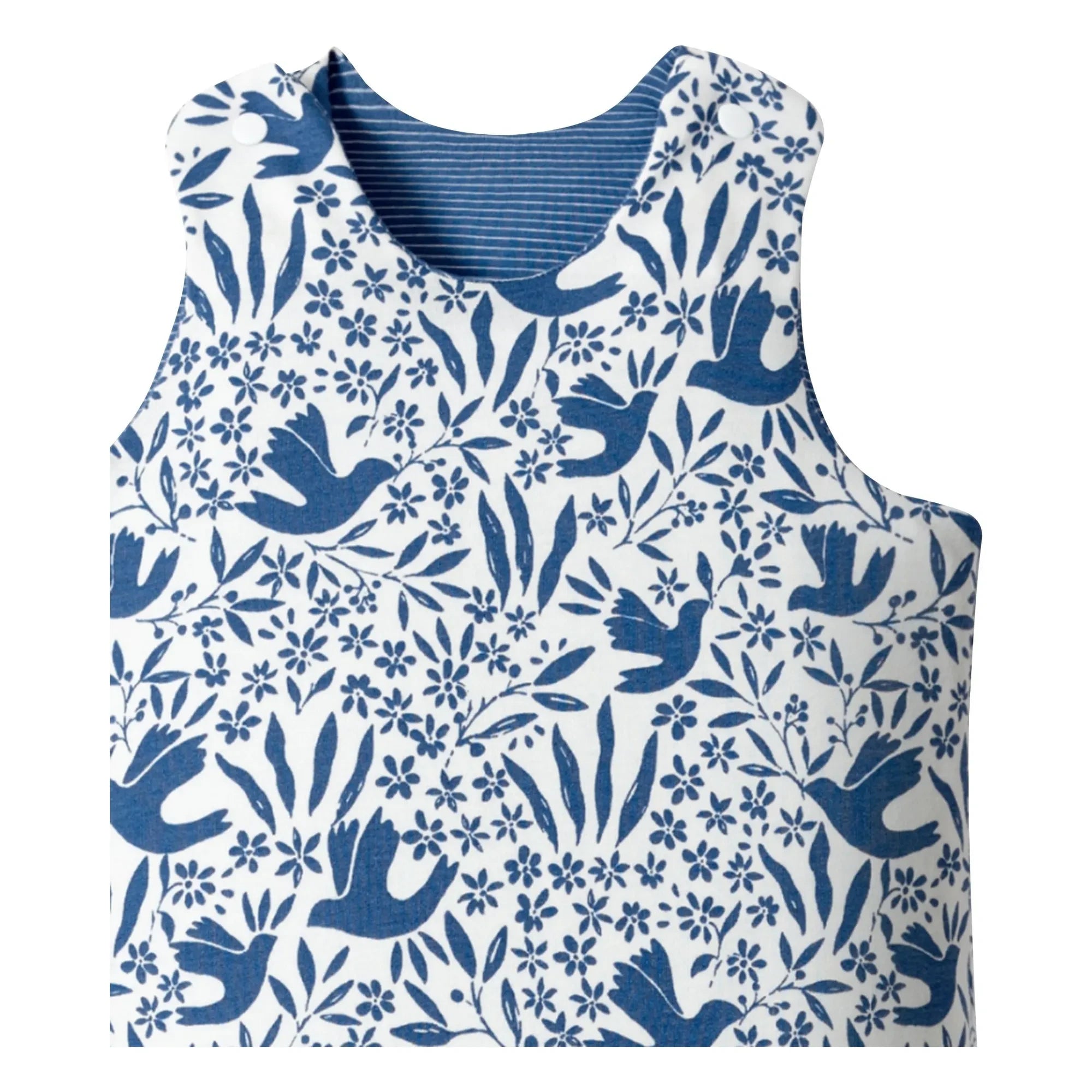 Les Petites Billes - Oiseaux wendbarer Mehrjahreszeiten-Schlafsack | Marineblau