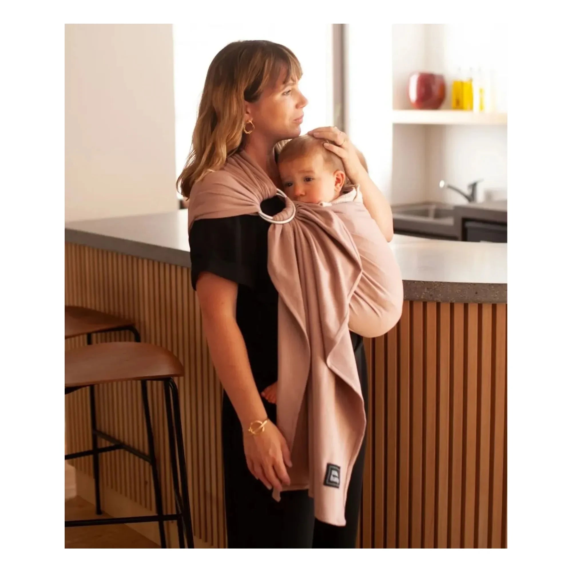 Mama Hangs - Bio-Baumwoll-Babytragetuch | Terrakotta