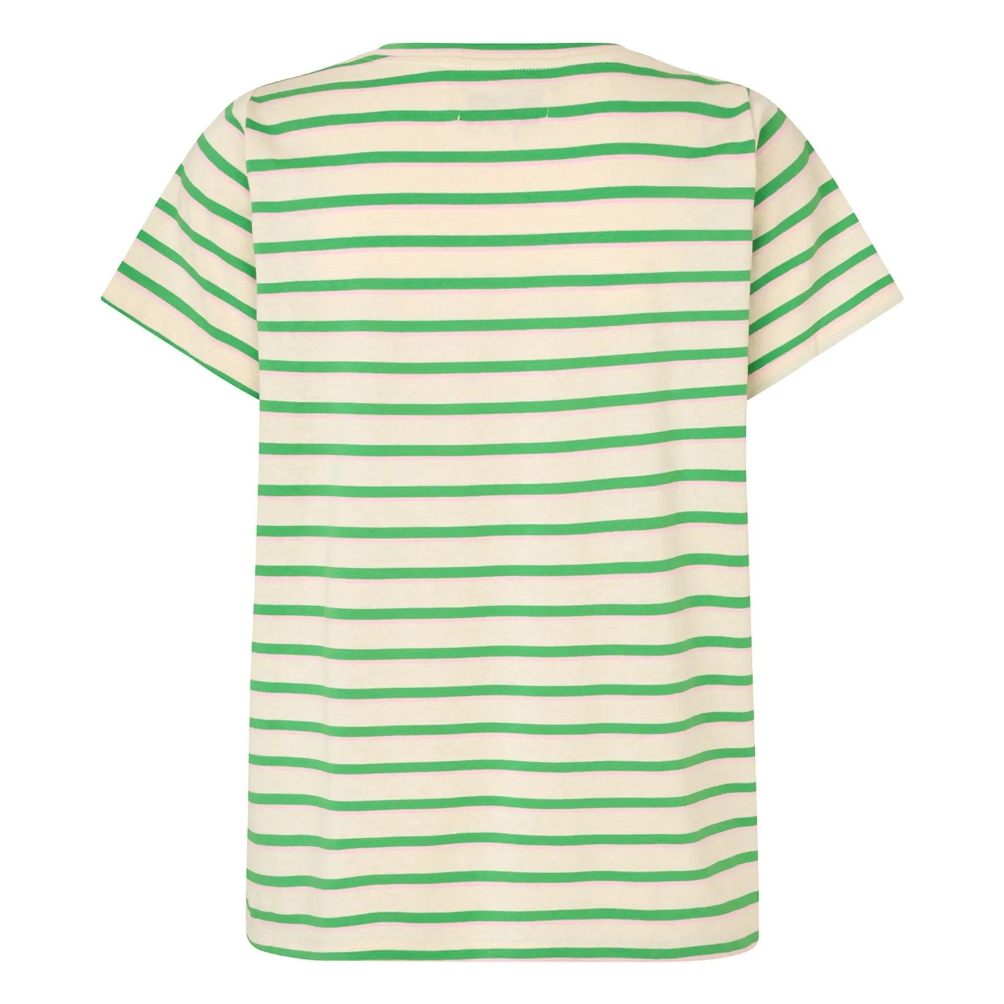 Lollys Laundry - Roma Gestreiftes Baumwoll-T-Shirt | Grün