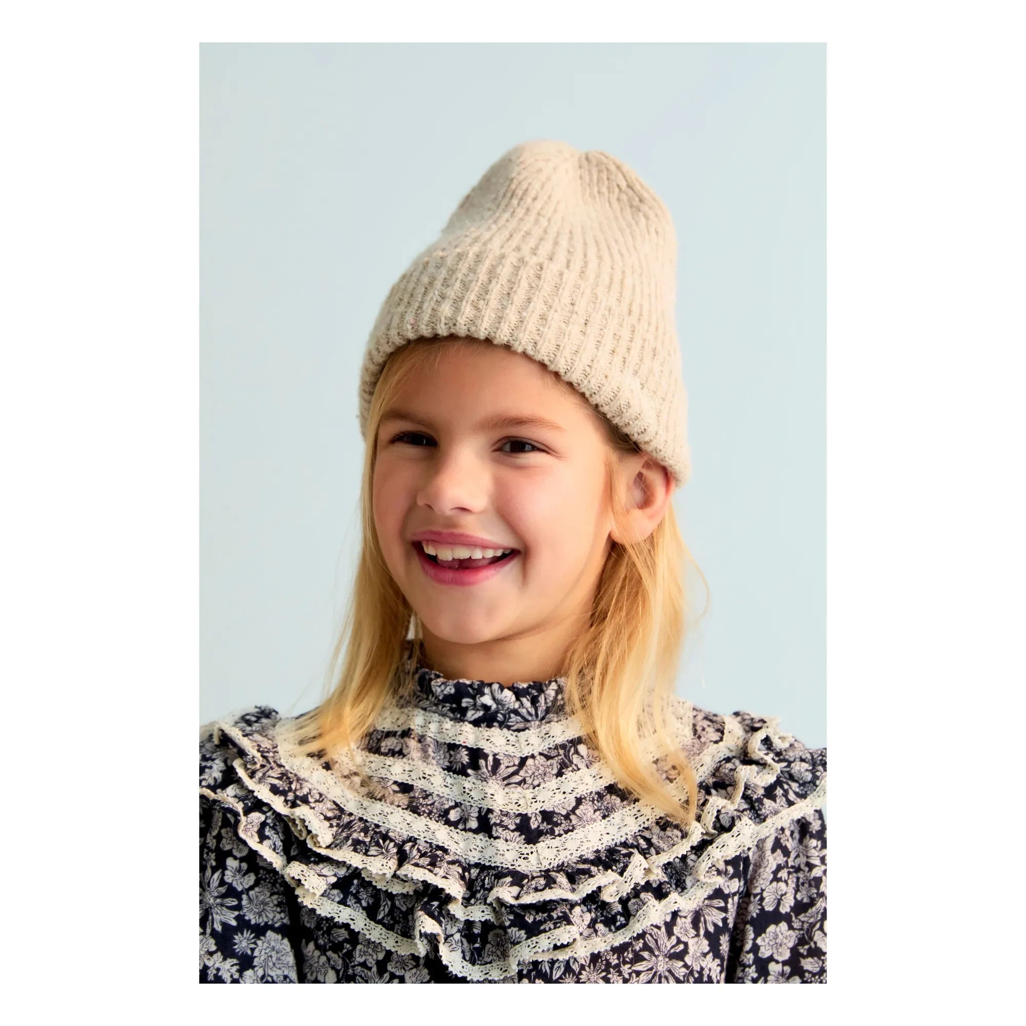 the new society - Lilth Doppelte Baumwollmusselin Bluse mit Blumenmuster | Dunkelblau