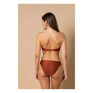 Alma Deia – Lena Slip-Badeanzug mit tiefem Beinausschnitt | Terrakotta