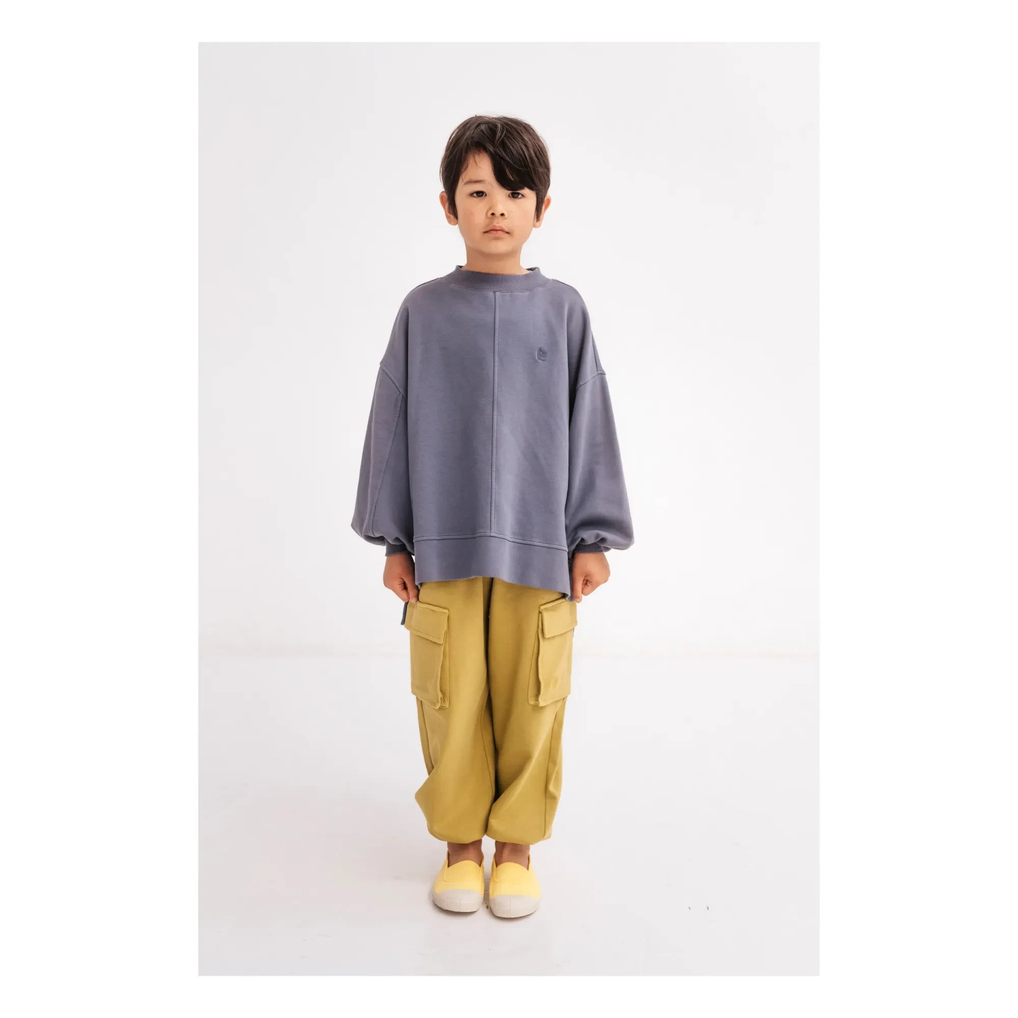 Repose AMS – Sweatshirt aus Bio-Baumwolle in Kastenform | Kohlegrau