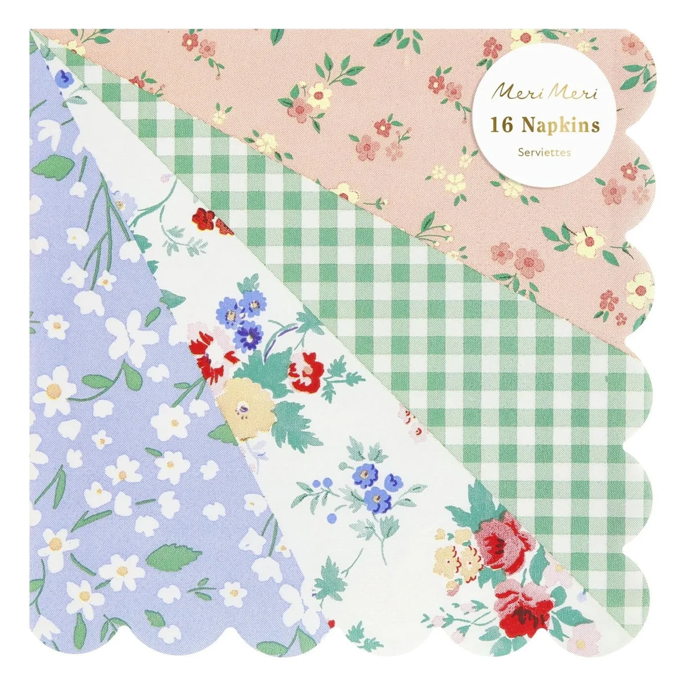 Meri Meri - Patchwork Papierservietten - 16er Set