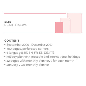 Legami - 16-Monats Kleine Tagesagenda für 2026/2027 - Sonnenaufgangsliebhaber