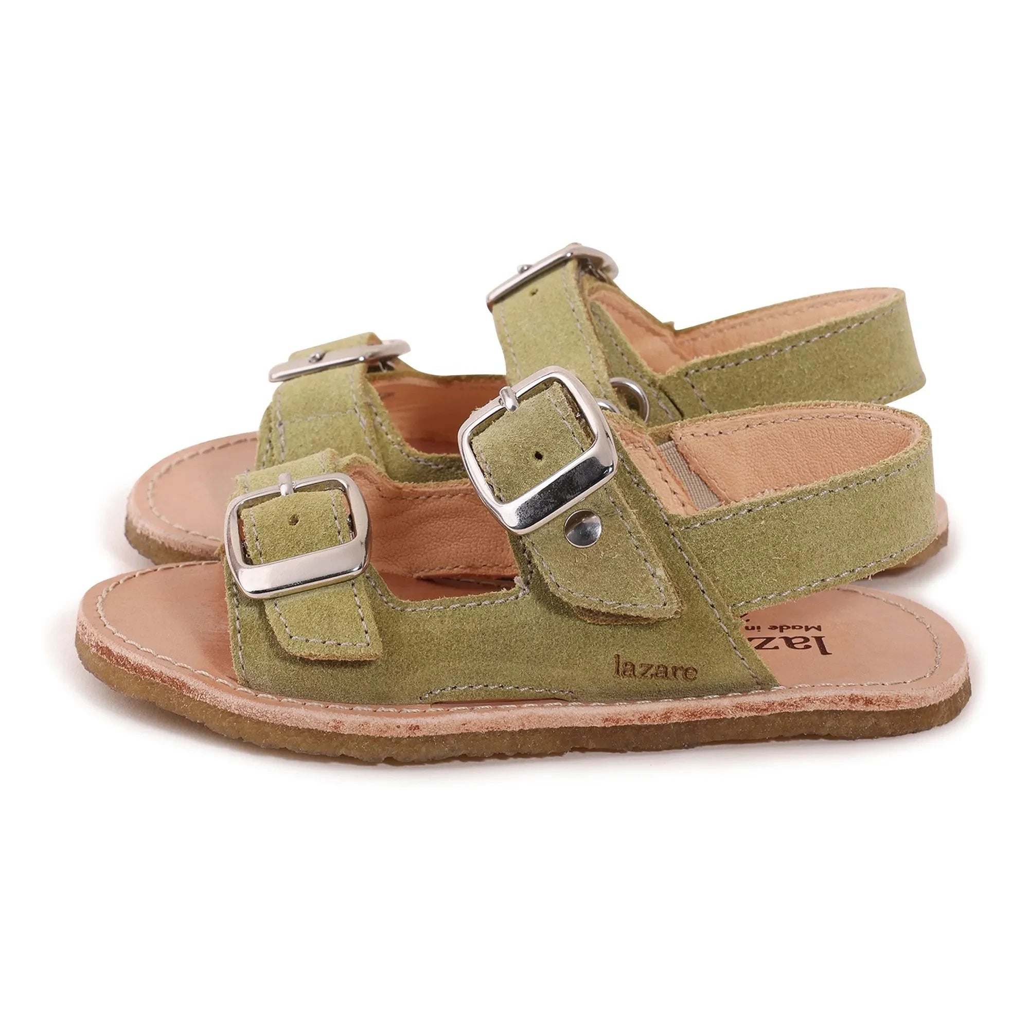 Lazare - Gisèle Wildledersandalen | Mandelgrün
