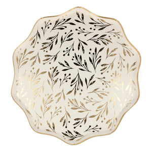 Meri Meri - Große goldene Blattteller - 8er-Set