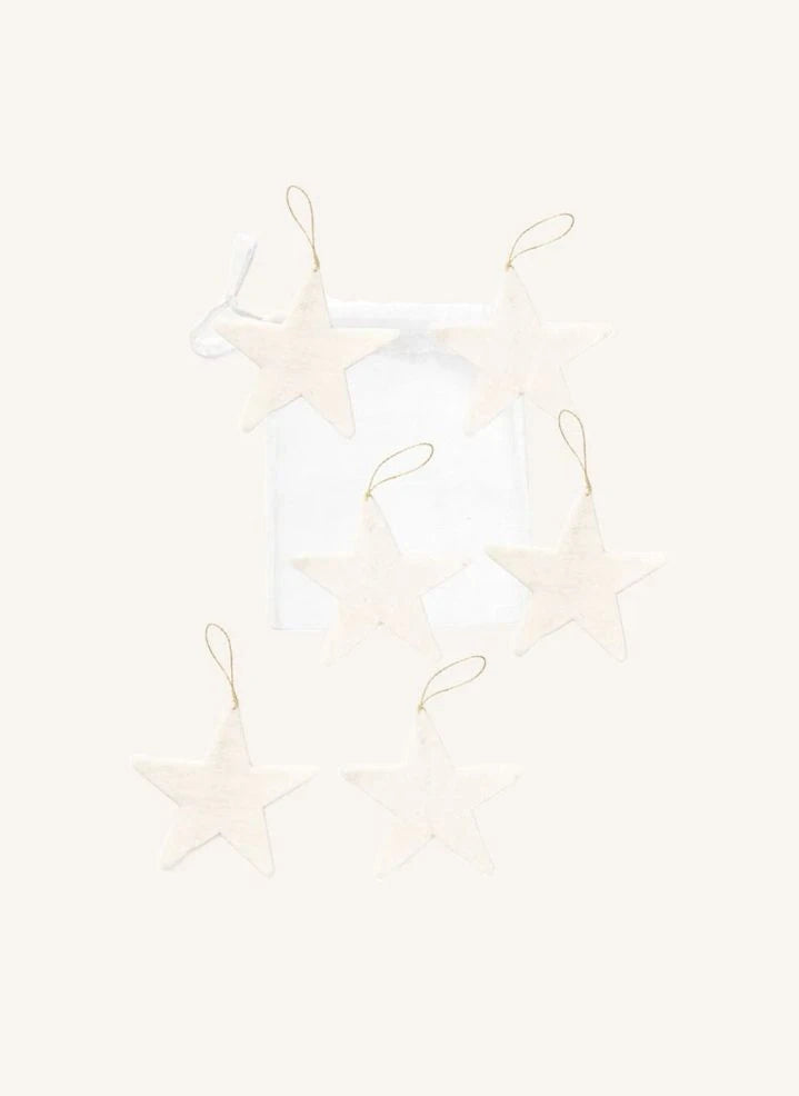 Muskhane - „Shooting Stars“ Filz-Dekokette | Ecru