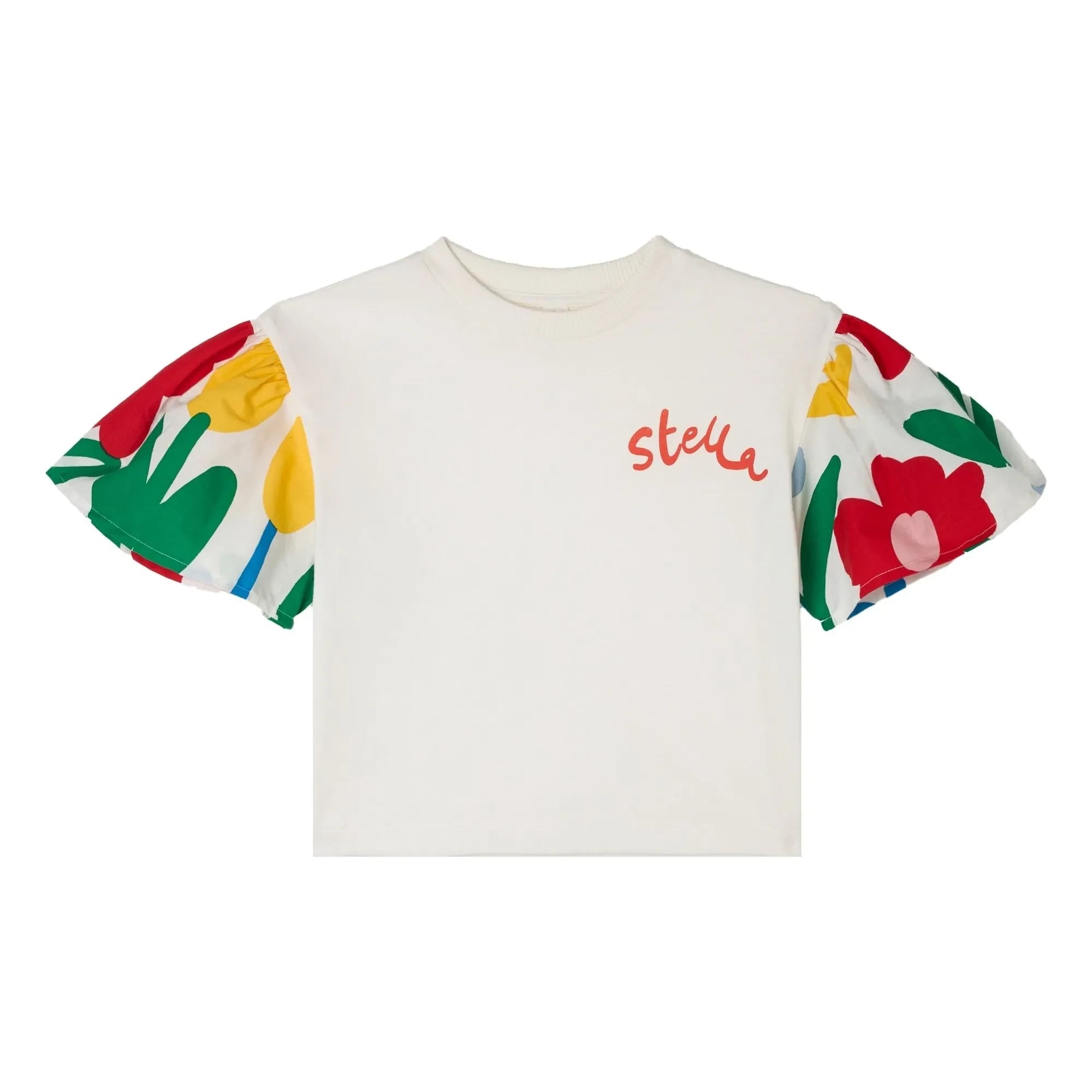 Stella McCartney Kids - Stella Fleuri T-Shirt | Elfenbein