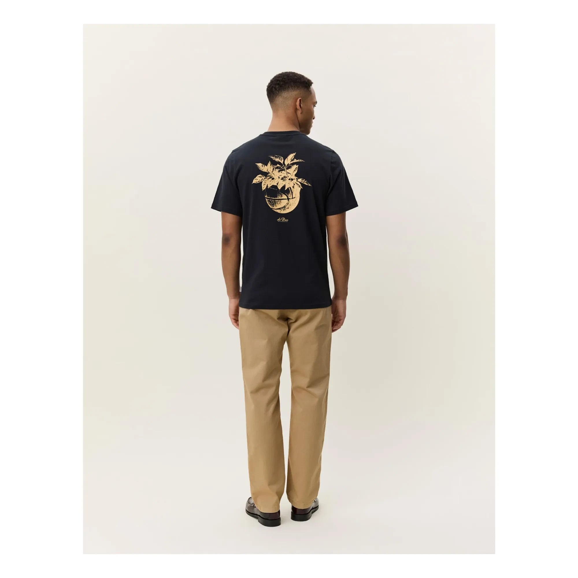 Les Deux - Plant T-Shirt | Blau Schwarz