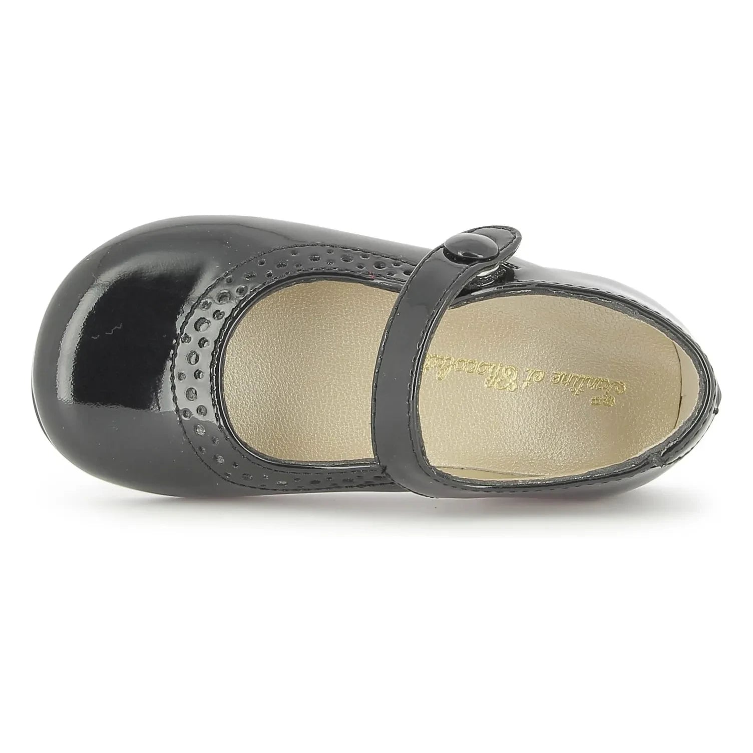 Tartine et Chocolat - Glatte perforierte Lack-Ballerinas | Marineblau