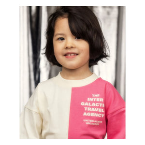 Mini Rodini - Geteiltes T-Shirt aus Bio-Baumwolle | Rosa