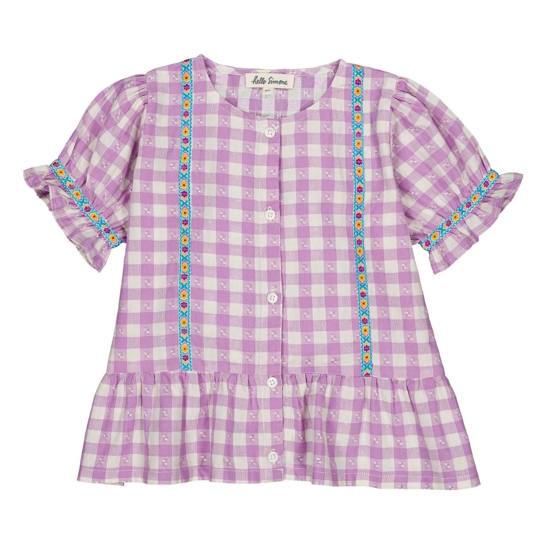Hello Simone - Zoli Vichy Bluse | Lavendel