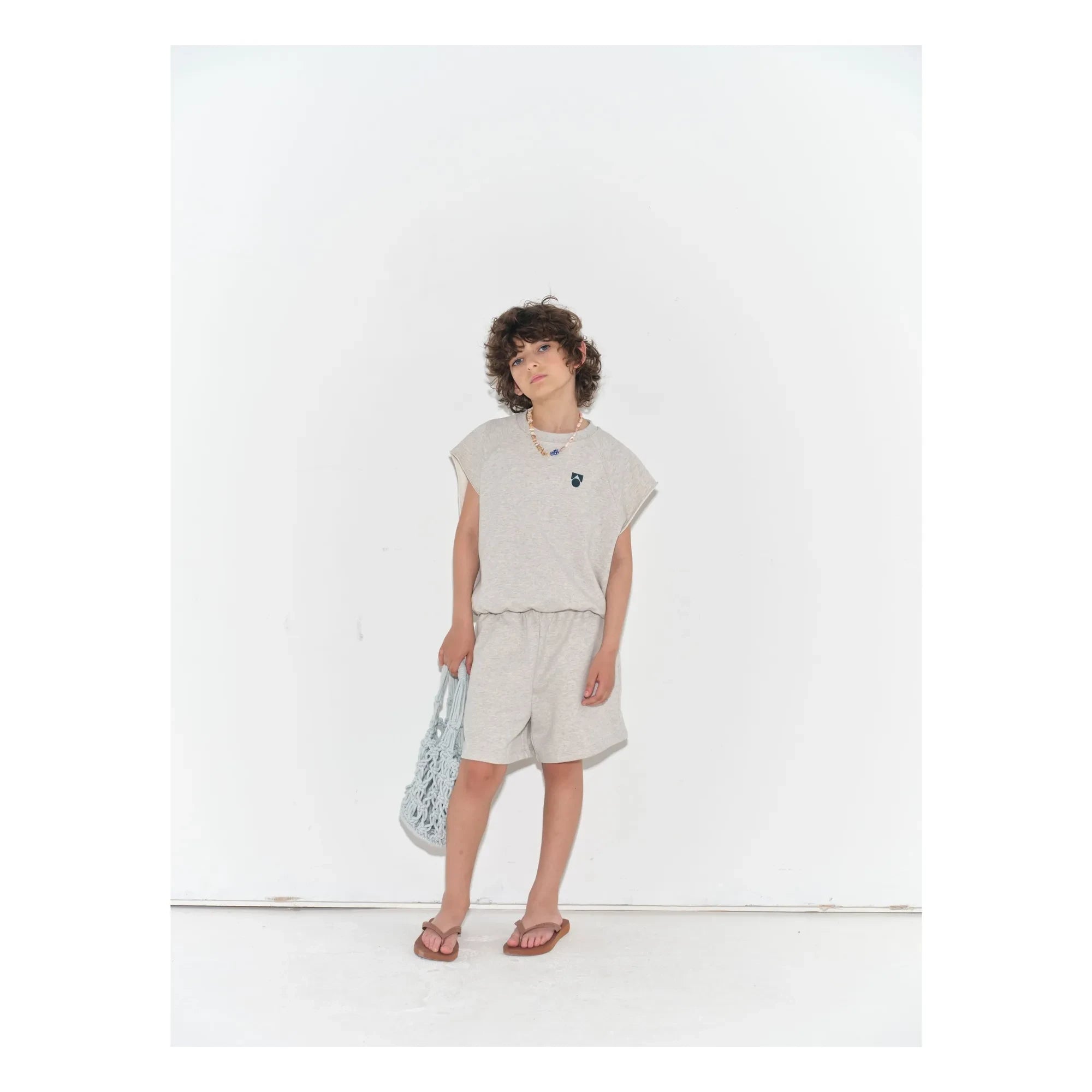 Main Story – Locker geschnittene Jogger-Shorts aus Bio-Baumwolle | Grau