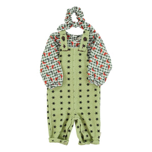 Piupiuchick - Karo-Bluse mit Blumen | Grün