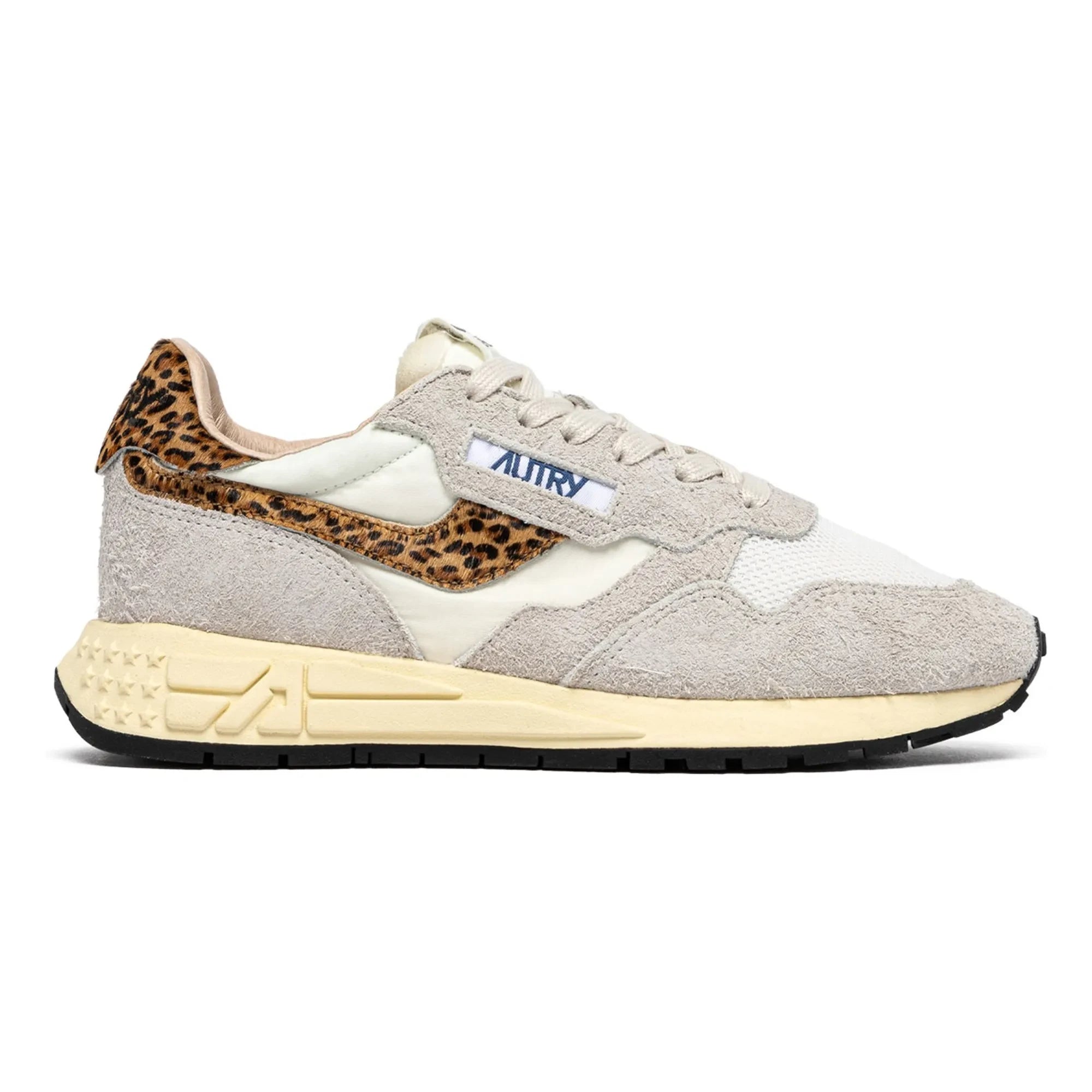 Autry - Reelwind Low Wildleder und Nylon Leoparden Sneakers | Beige