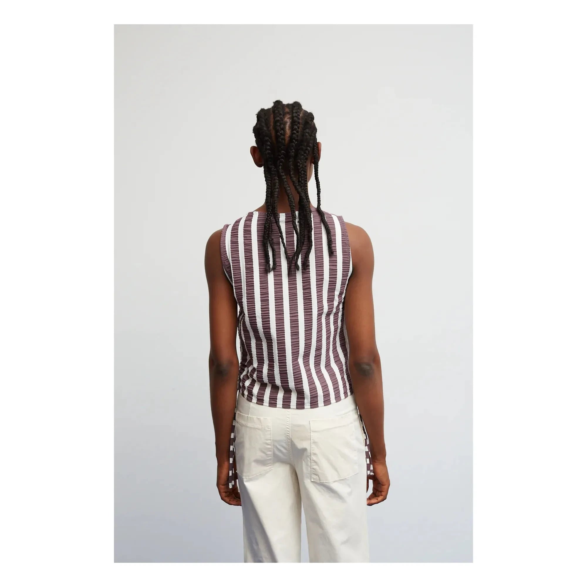 Dr Bloom - Travel Gestreifte Bluse | Aubergine