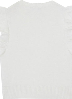 Tartine et Chocolat - Volantärmelloser Pullover | Ecru