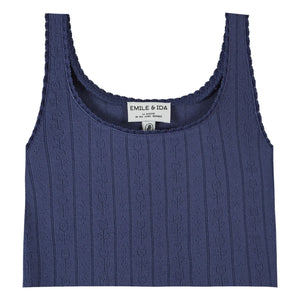 Emile et Ida – Trägertop aus Modal-Baumwolle | Marineblau