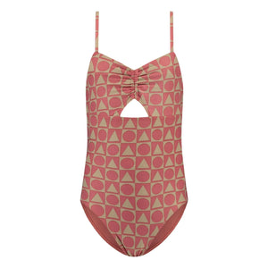 Beachlife - Badeanzug aus recycelten Fasern | Bordeauxrot